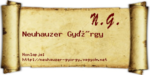 Neuhauzer György névjegykártya