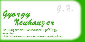 gyorgy neuhauzer business card